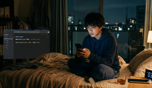 【PCMAXメールエッチ体験談】深夜2:30にPCMAXに届いたメッセージから始まったチャット。文字だけで絶頂に達した彼女…